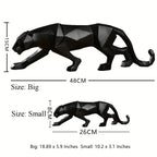 Large Abstract Leopard Panther Sculpture - Handcrafted Resin Statue with Intricate Details - Modern Indoor Living Room Decoration, Unique Animal Figurine for Home Decor - House Of Avana