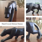Large Abstract Leopard Panther Sculpture - Handcrafted Resin Statue with Intricate Details - Modern Indoor Living Room Decoration, Unique Animal Figurine for Home Decor - House Of Avana