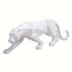 Large Abstract Leopard Panther Sculpture - Handcrafted Resin Statue with Intricate Details - Modern Indoor Living Room Decoration, Unique Animal Figurine for Home Decor - House Of Avana