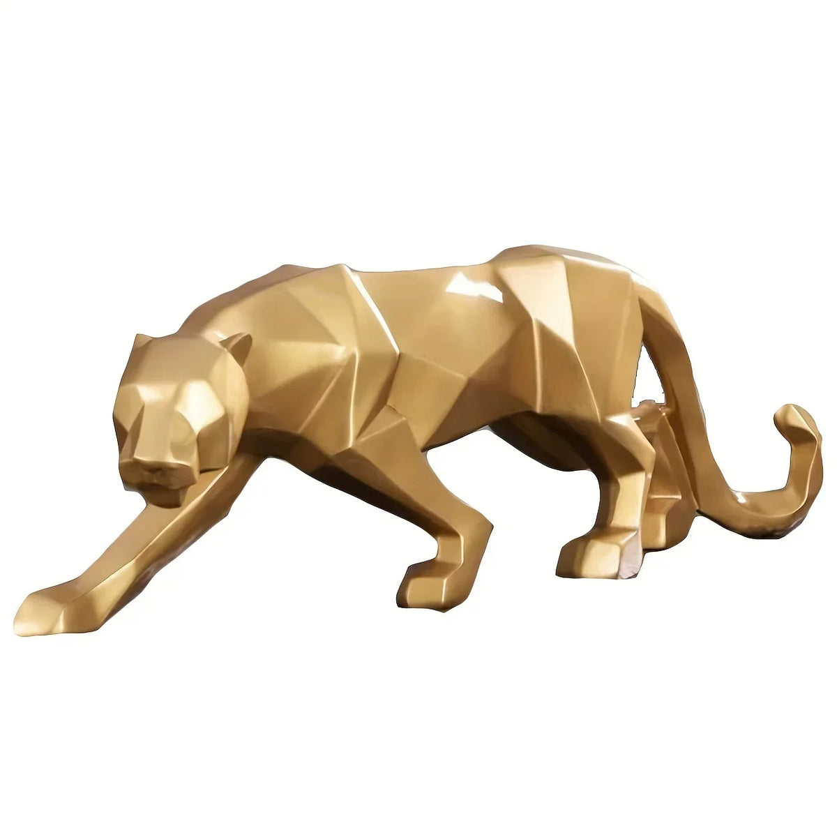 Large Abstract Leopard Panther Sculpture - Handcrafted Resin Statue with Intricate Details - Modern Indoor Living Room Decoration, Unique Animal Figurine for Home Decor - House Of Avana