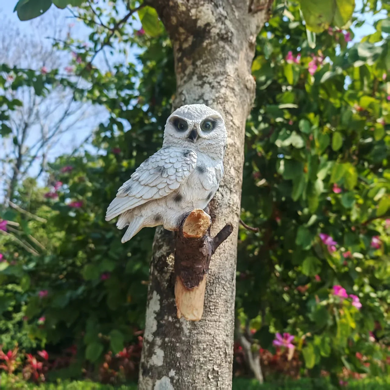 Lifelike Owl Statue Wall Decor, Easy Install on Trees & Walls, Realistic Animal Theme for Home & Garden, Perfect Gift for Bird Lovers, House Accent, Birthdays, Mother'S Day, Father'S Day, Thanksgiving, Valentines-day, Bird De House Of Avana