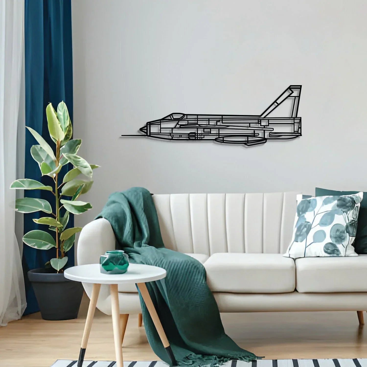 Lightning F6 Metal Aircraft Wall Art - Ncp0579, back view - House Of Avana