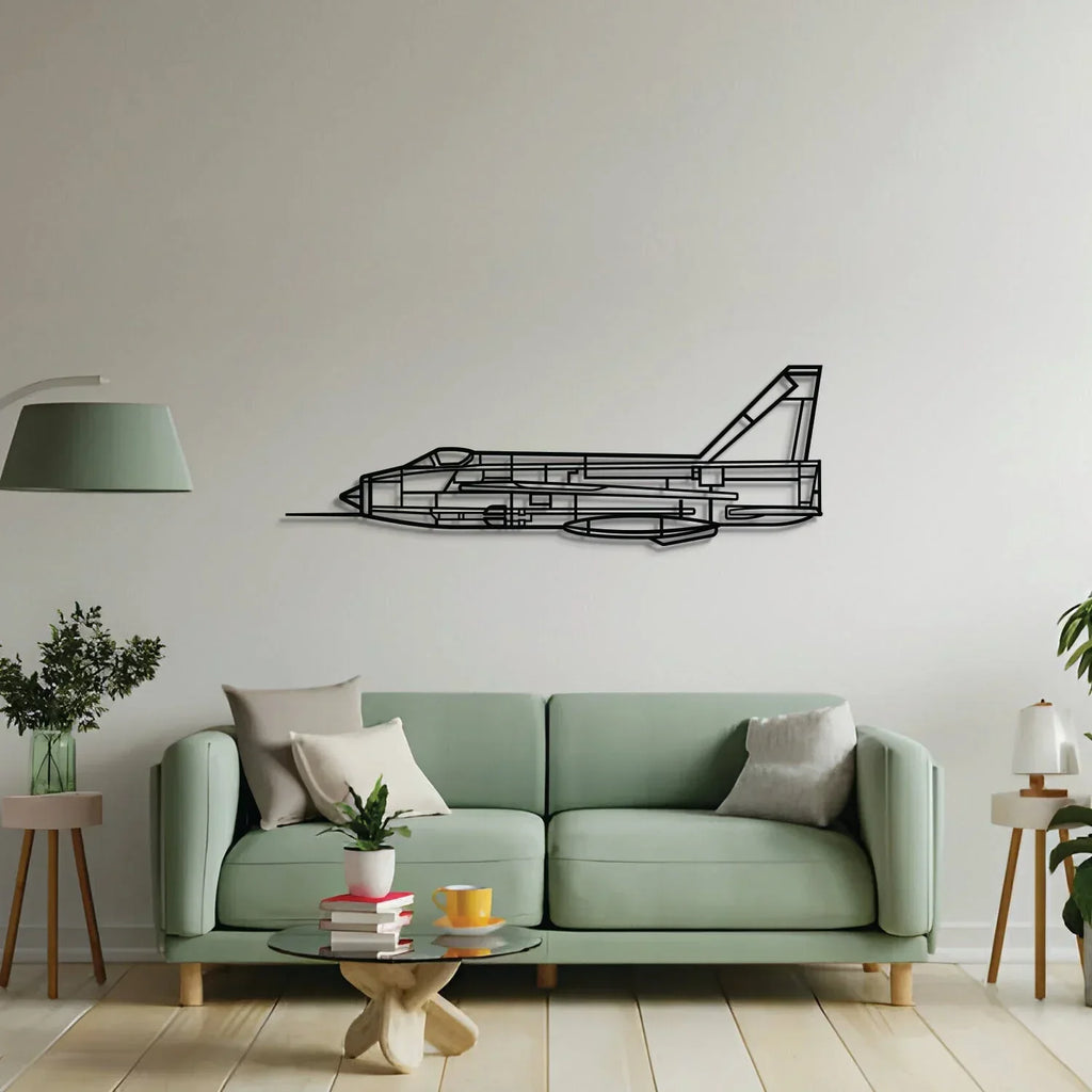 Lightning F6 Metal Aircraft Wall Art - Ncp0579, side view - House Of Avana