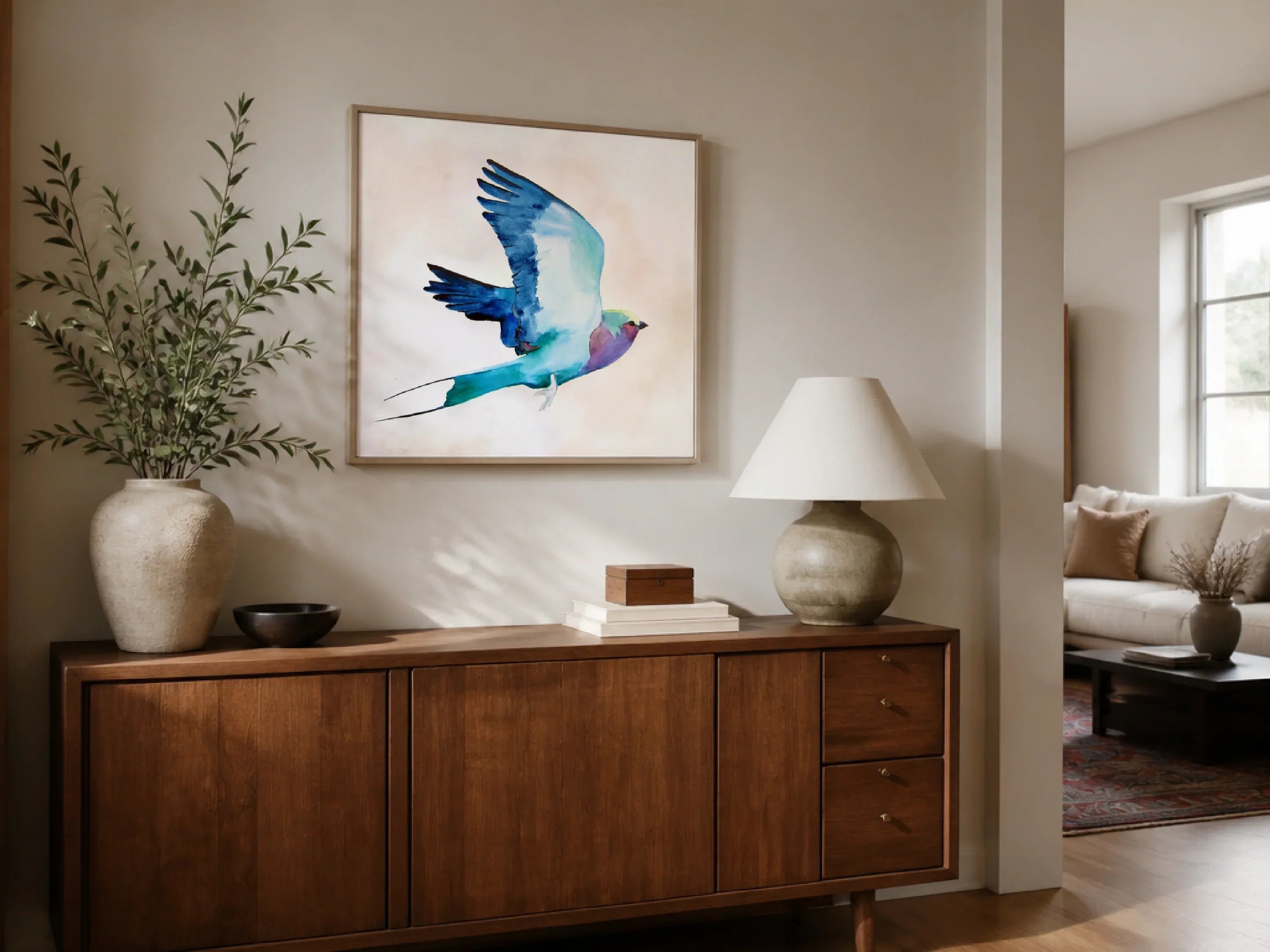 Lilac Roller Art Print – Archival Floral Wall Art