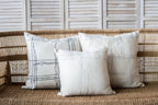 Linear Organic Wool and Silk Throw Pillow Kanju Interiors
