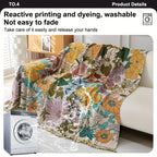 Linen Sofa Cover | Floral Tassel Throw, Pet-Friendly & Non-Slip topspet
