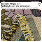 Linen Sofa Cover | Floral Tassel Throw, Pet-Friendly & Non-Slip topspet