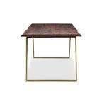 Live Edge Dining Table Gold Legs