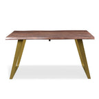 Live Edge Dining Table Gold Legs