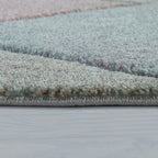 Living Room Rug Colorful Pastel Colors 3D Diamond Pattern RugYourHome