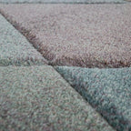 Living Room Rug Colorful Pastel Colors 3D Diamond Pattern RugYourHome