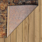 Living Room Rug Used Look Industrial Style Multicolored, side view - House Of Avana