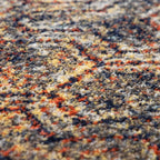 Living Room Rug Used Look Industrial Style Multicolored, detail shot - House Of Avana
