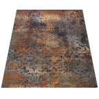 Living Room Rug Used Look Industrial Style Multicolored, lifestyle image - House Of Avana
