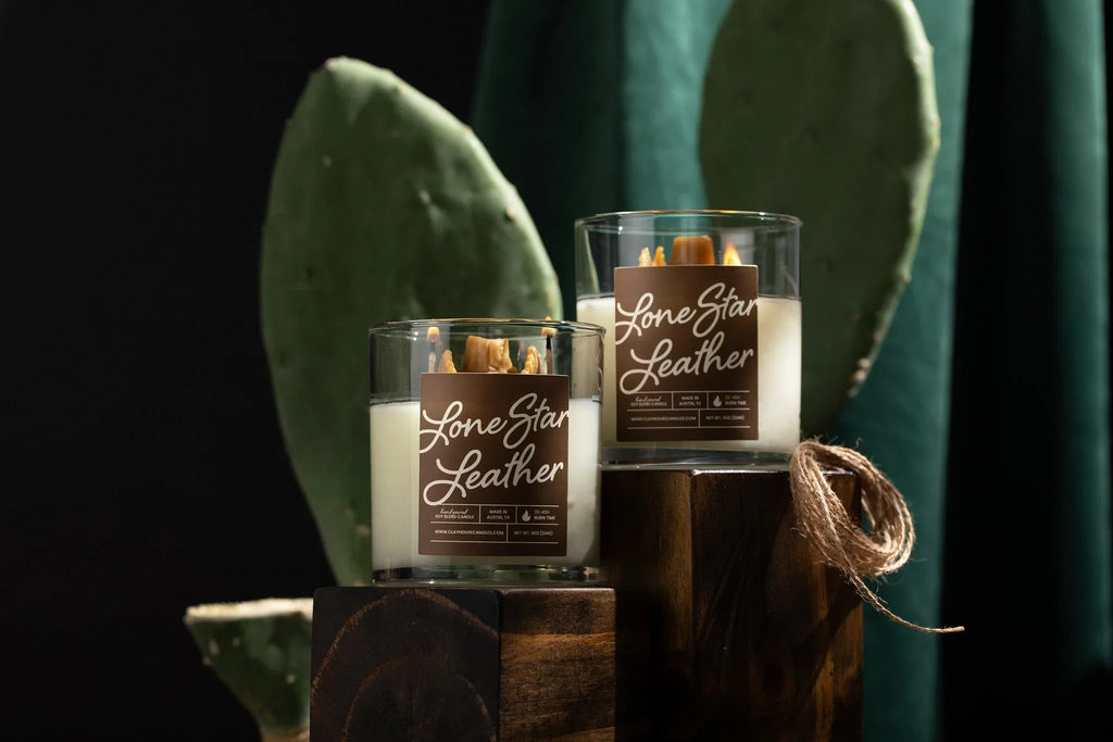 Lone Star Leather Container Candle