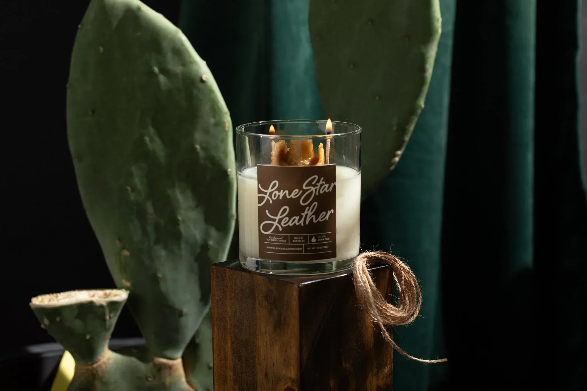 Lone Star Leather Container Candle