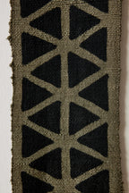 Longevity Bogolan Wall Totem in Grey with Black Triangles Kanju Interiors