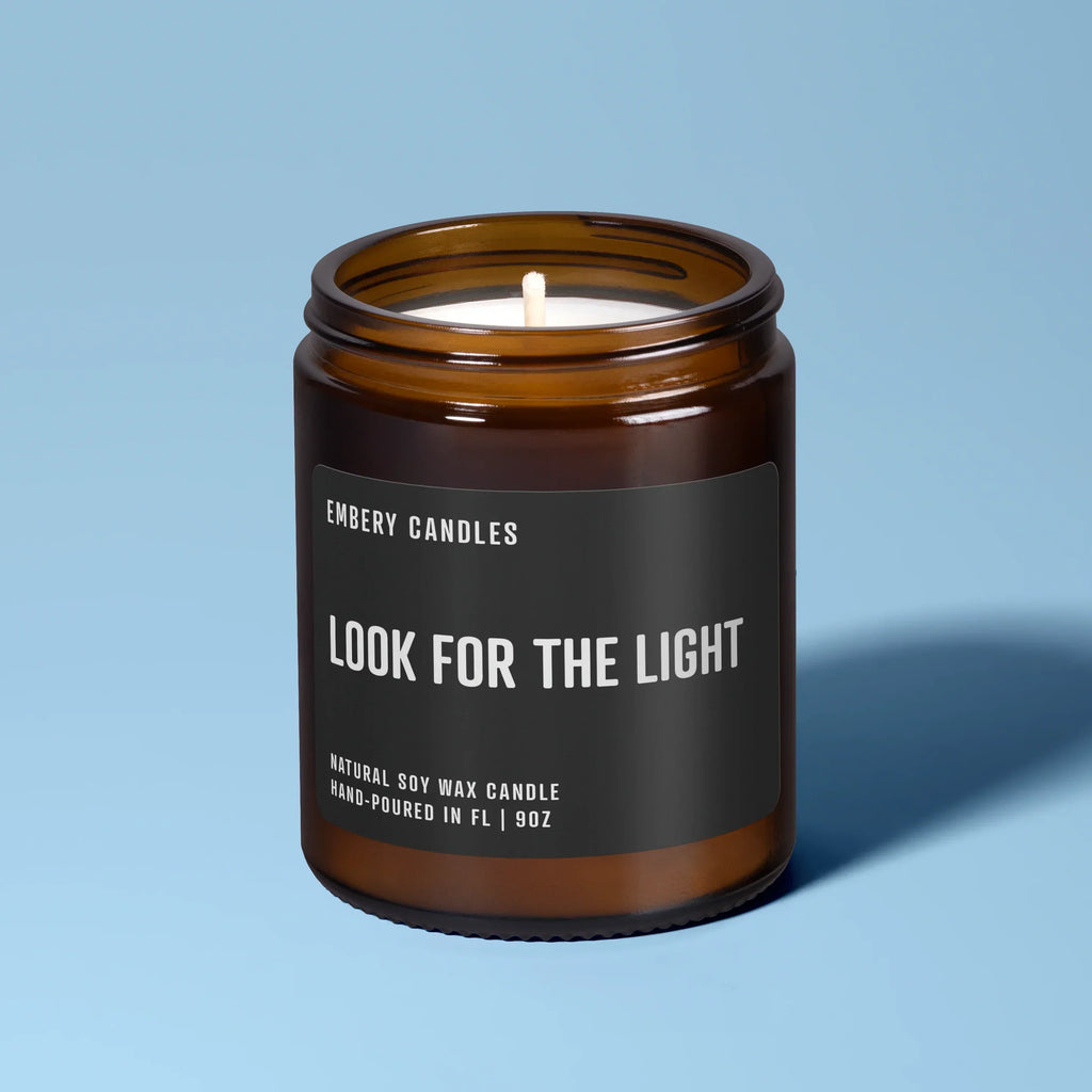 Look for the Light | Soy Wax Scented Candle, front view - House Of Avana