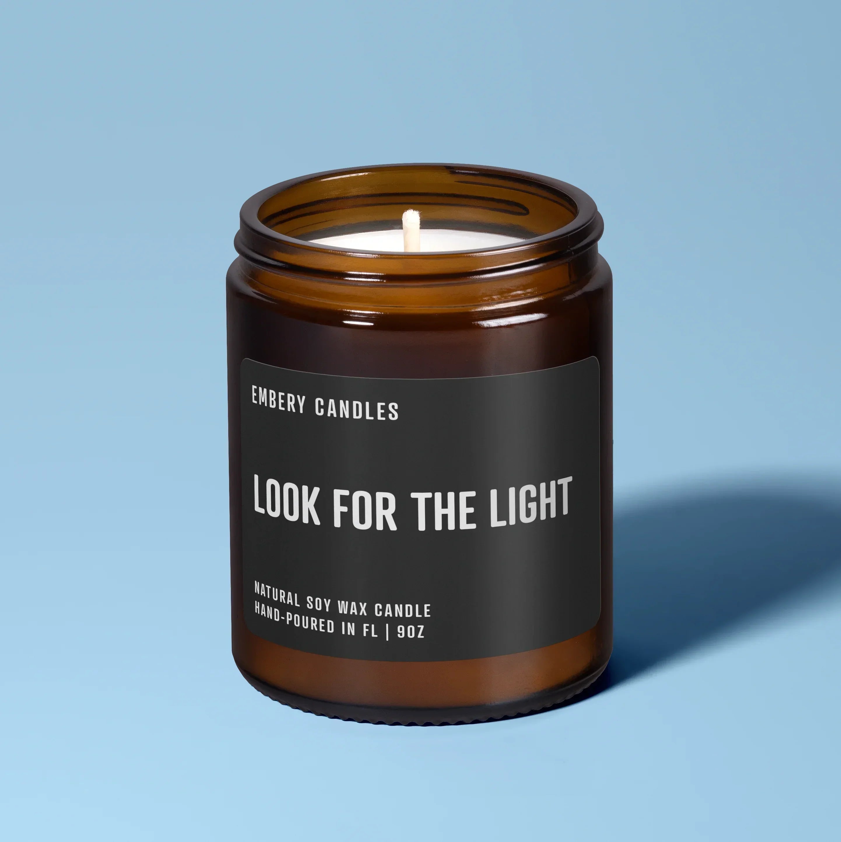 Look for the Light | Soy Wax Scented Candle, front view - House Of Avana