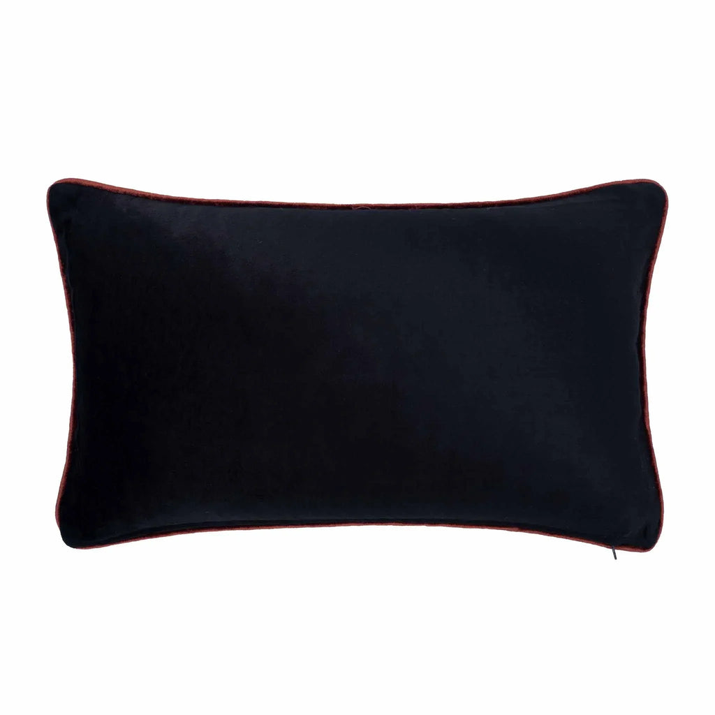 Love Bee Silk Velvet Throw Pillow, 12" X 20", detail shot - House Of Avana