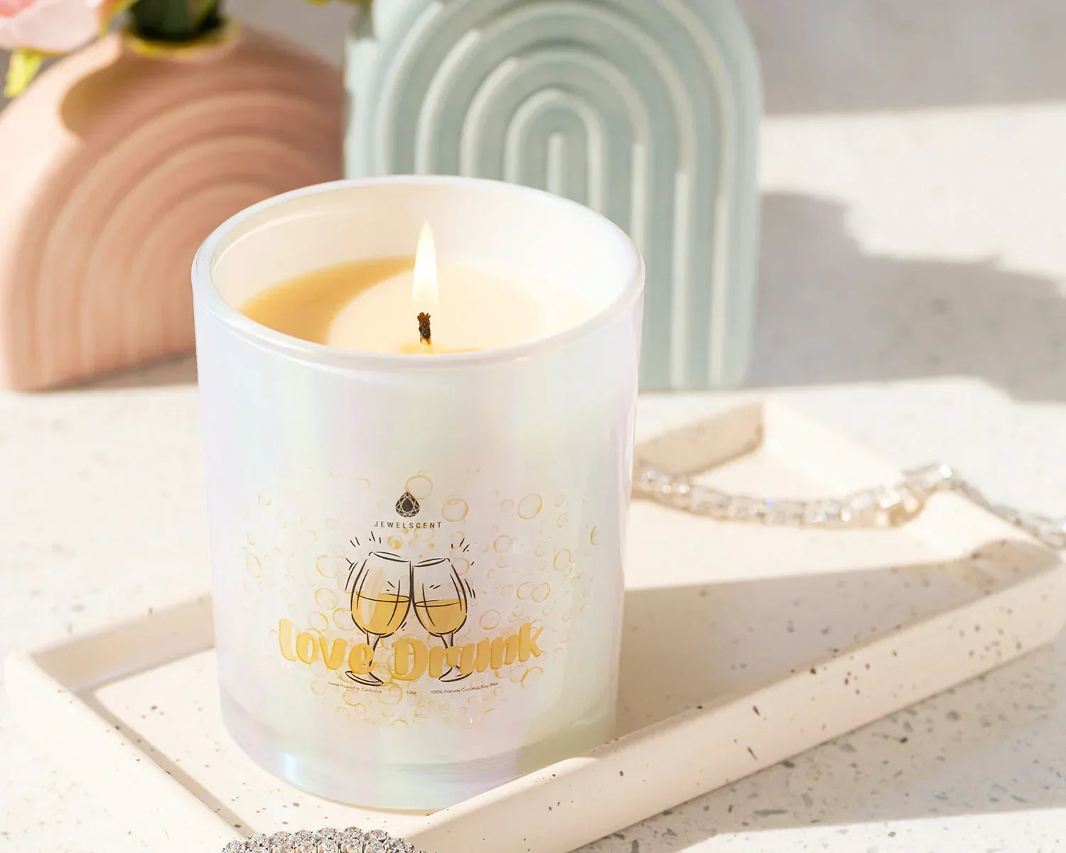 Love Drunk Iridescent 10oz Signature Jewelry Candle JewelScent