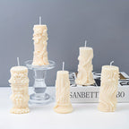 [Love Theme Irregular Shape Molds] 5pcs Silicone Candle Molds Set, European Rotating Pattern, Love Theme, Irregular Shape, for DIY Candles, Resin, Plaster Crafts & Decorations House Of Avana