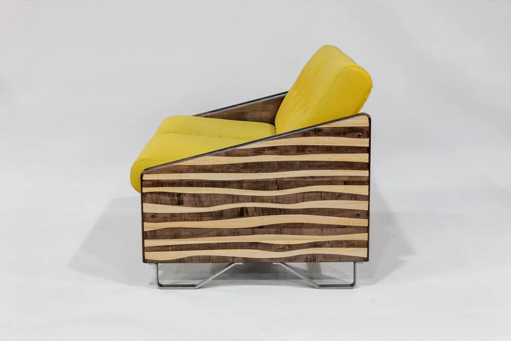 Loveseat – Peyton Mimosa with Zebra Arms (Mocha & Natural) Enrico Bartolini