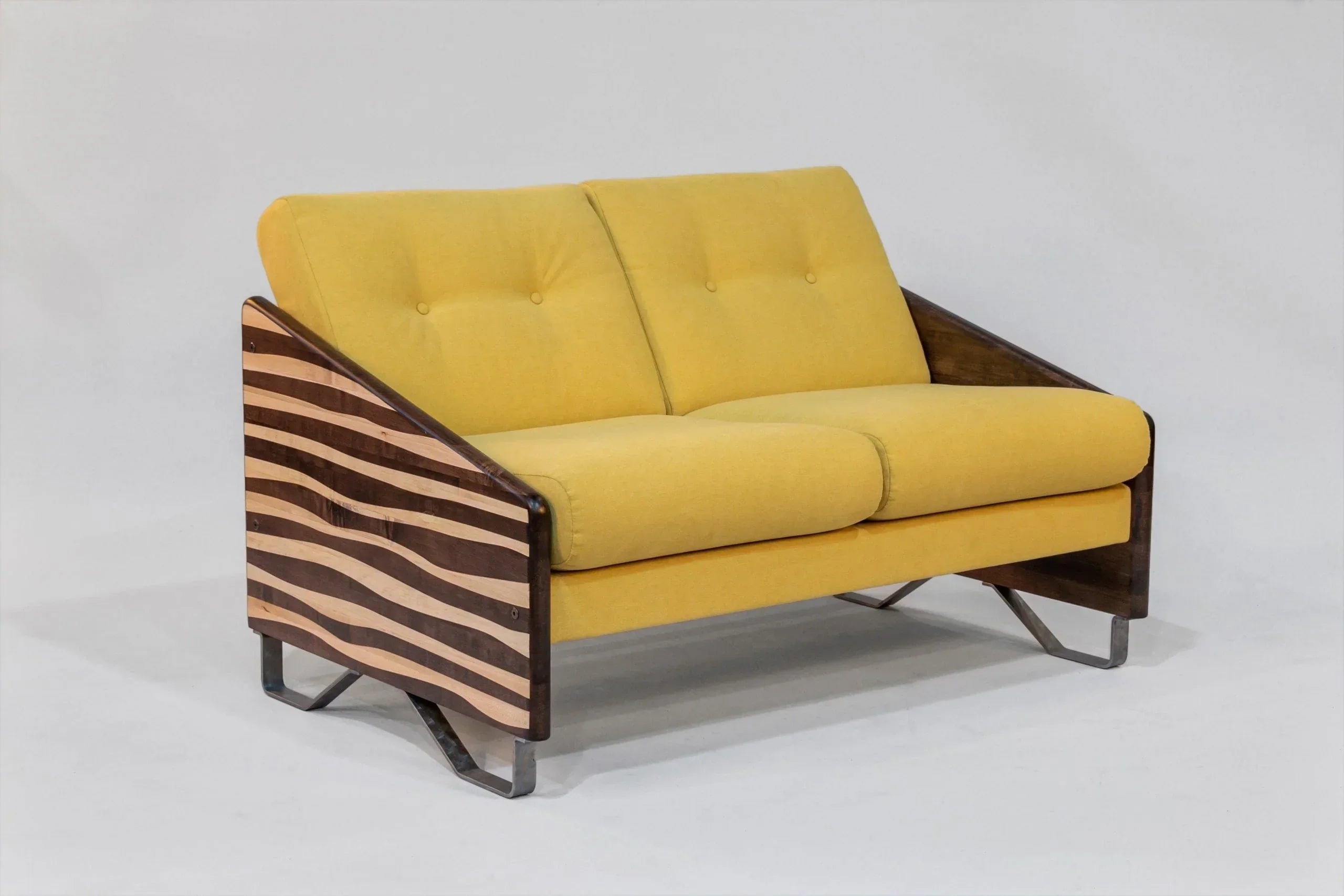 Loveseat – Peyton Mimosa with Zebra Arms (Mocha & Natural) Enrico Bartolini