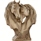 Loving Horses Pair Sculpture, side view - House Of Avana