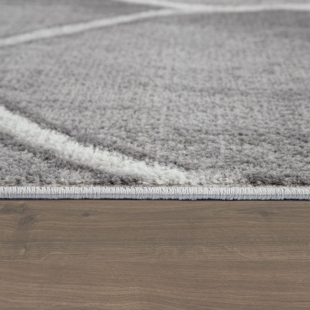 Low-Pile Rug Oriental Design in various gray Tones RugYourHome