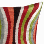 Lucid Silk Velvet Ikat Throw Pillow Cover 16 X 24 Chouchou Touch