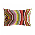 Lucid Silk Velvet Ikat Throw Pillow Cover, X 24, front view - House Of Avana