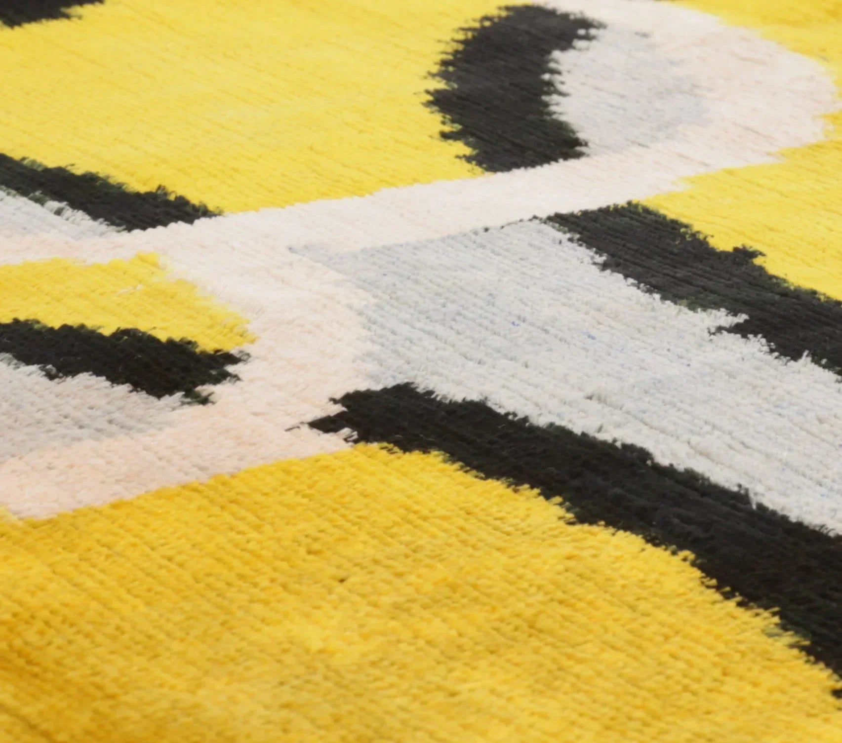 Luxurious 16x16 Silk Velvet Geometric Throw Pillow in Yellow and Gray – Down Feather Insert Canvello