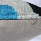 Luxury Blue Orbit Silk Velvet Pillow 16x24 Handmade Luxury Lumbar Cushion Canvello