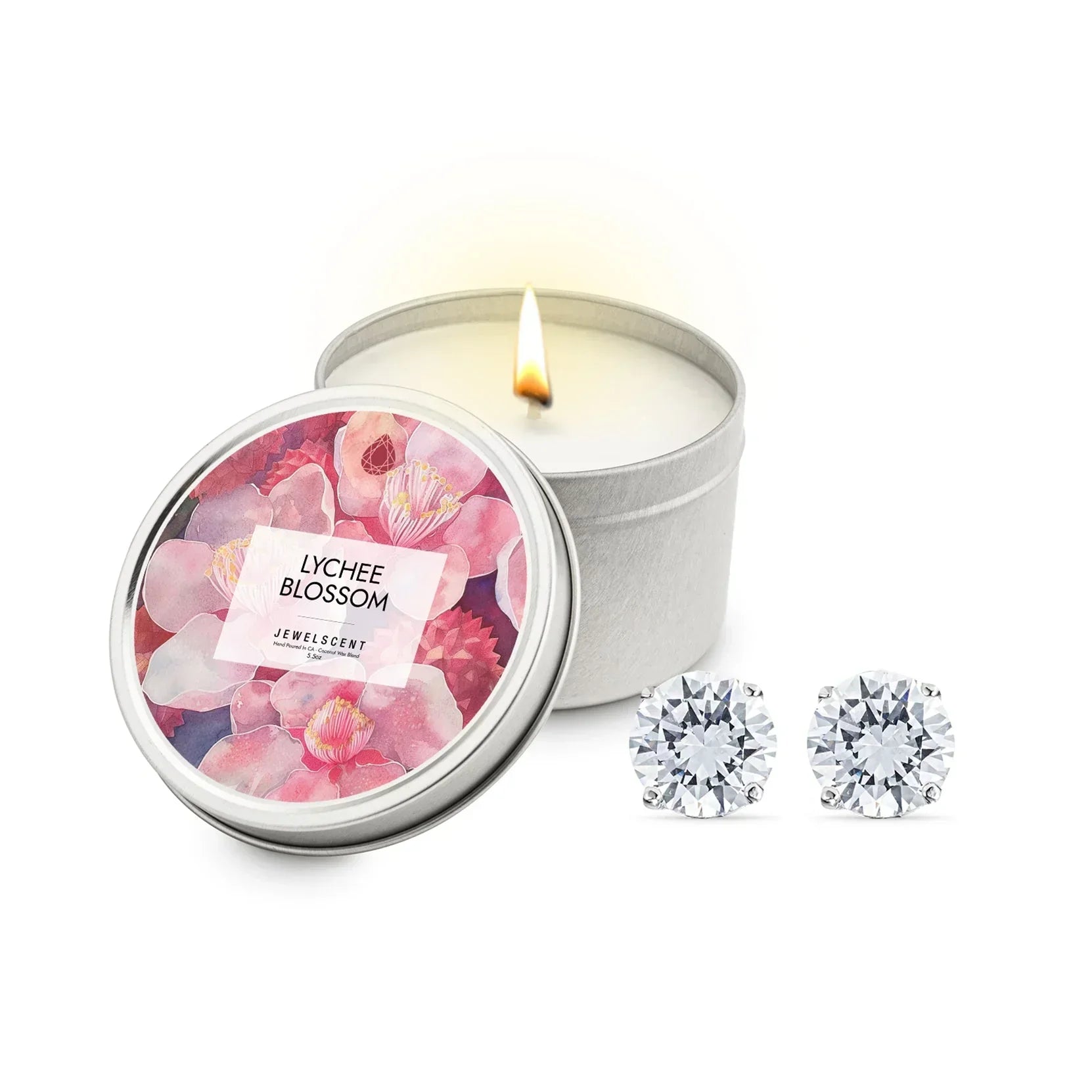 Lychee Blossoms 5.5oz Tin Jewelry Candle JewelScent