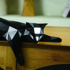 Geometric Lying Cat Figurine - House Of Avana