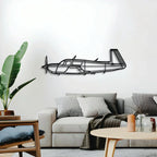 M20j Metal Aircraft Wall Art - Ncp0580, back view - House Of Avana