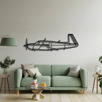 M20j Metal Aircraft Wall Art - Ncp0580, side view - House Of Avana
