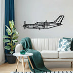 M500 Meridian Metal Aircraft Wall Art - Ncp0581, back view - House Of Avana
