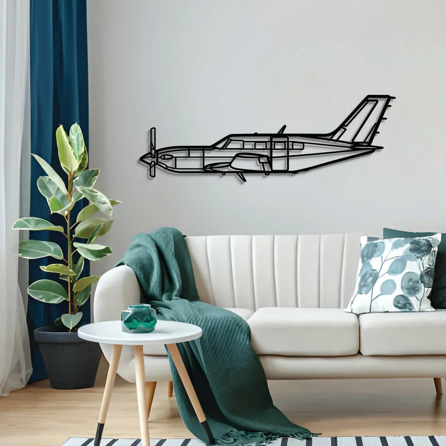 M500 Meridian Metal Aircraft Wall Art - Ncp0581, back view - House Of Avana
