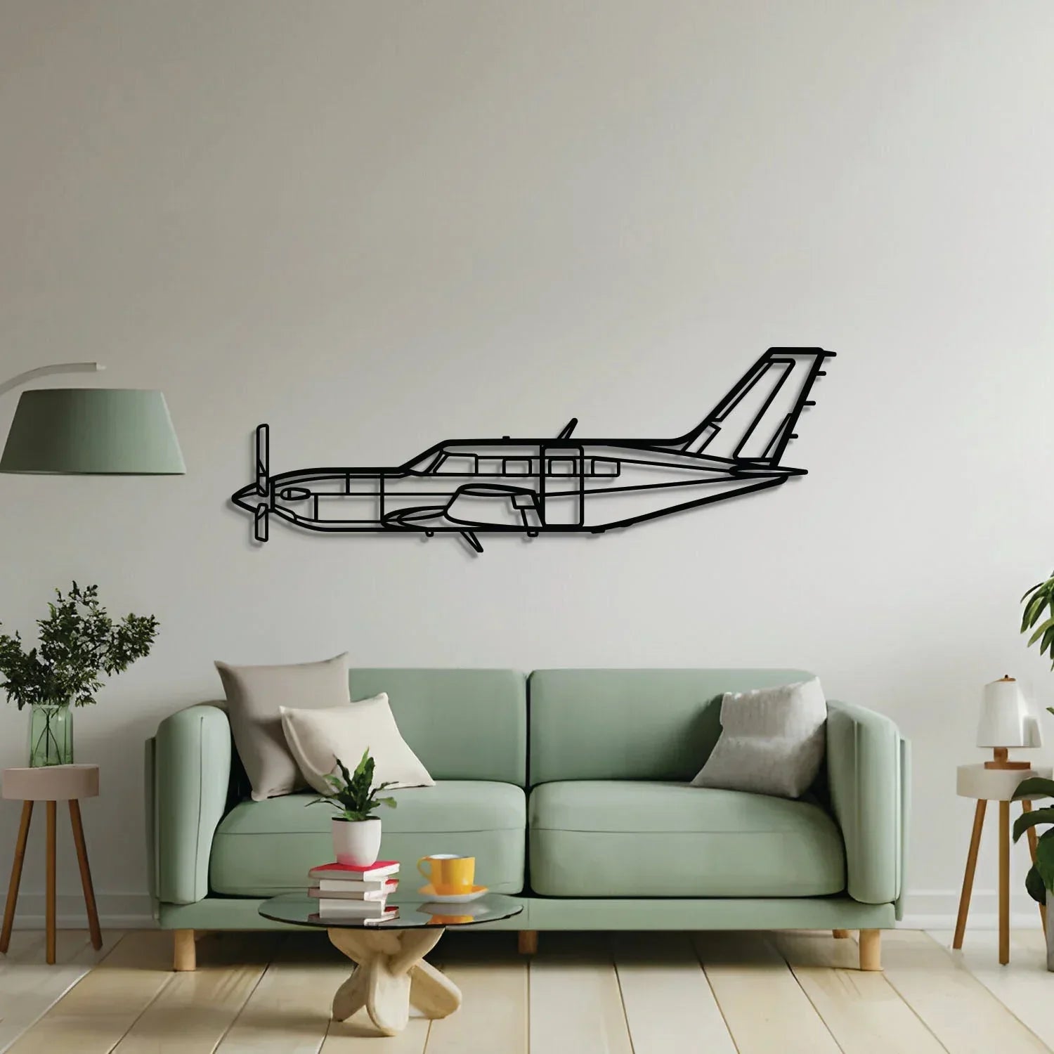 M500 Meridian Metal Aircraft Wall Art - Ncp0581, side view - House Of Avana