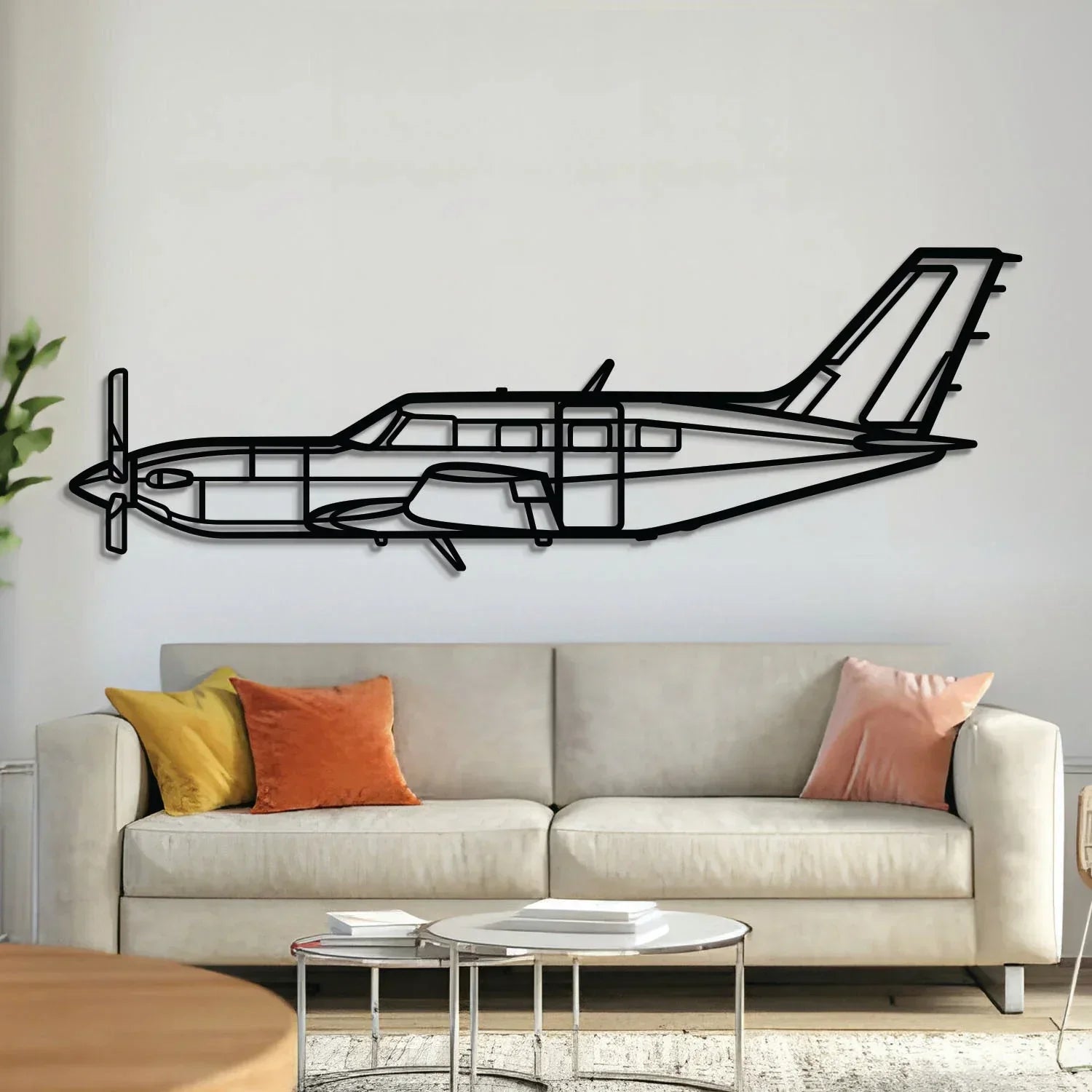 M500 Meridian Metal Aircraft Wall Art - Ncp0581, front view - House Of Avana