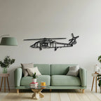 Mh-60 Seahawk Metal Aircraft Wall Art - Ncp0583, side view - House Of Avana