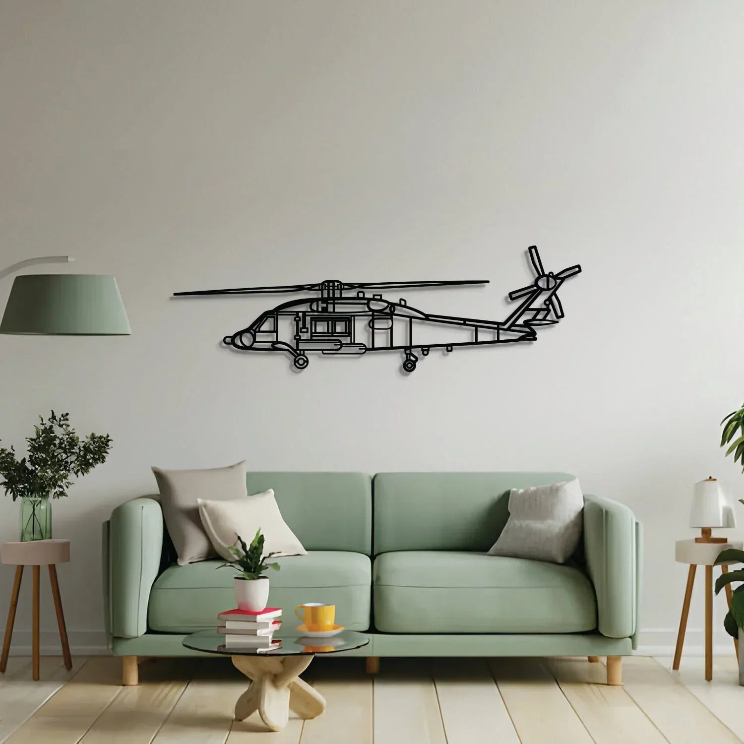 Mh-60 Seahawk Metal Aircraft Wall Art - Ncp0583, side view - House Of Avana
