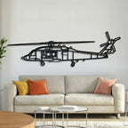 Mh-60 Seahawk Metal Aircraft Wall Art - Ncp0583, front view - House Of Avana