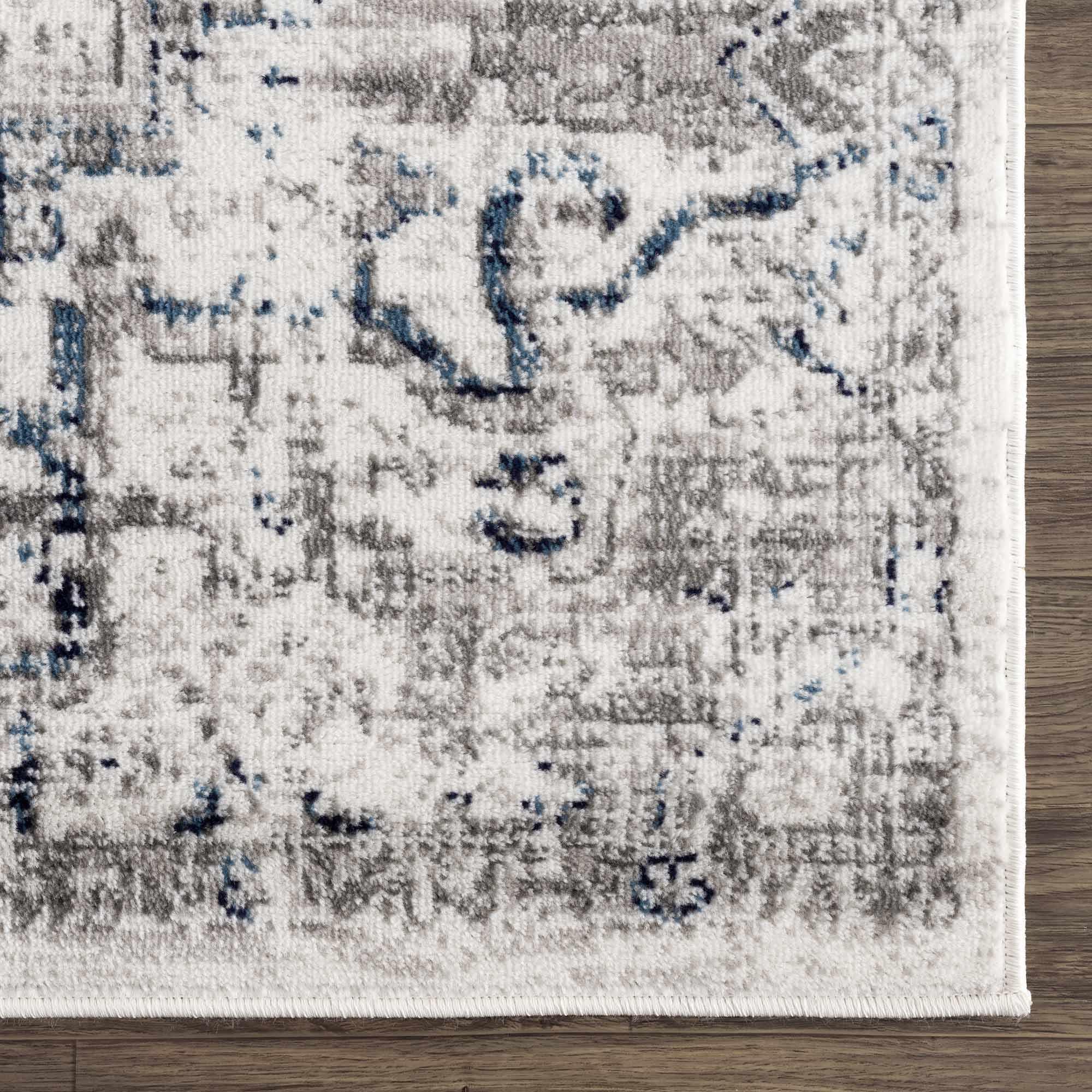 Buenaventura Cream & Navy Area Rug Hauteloom