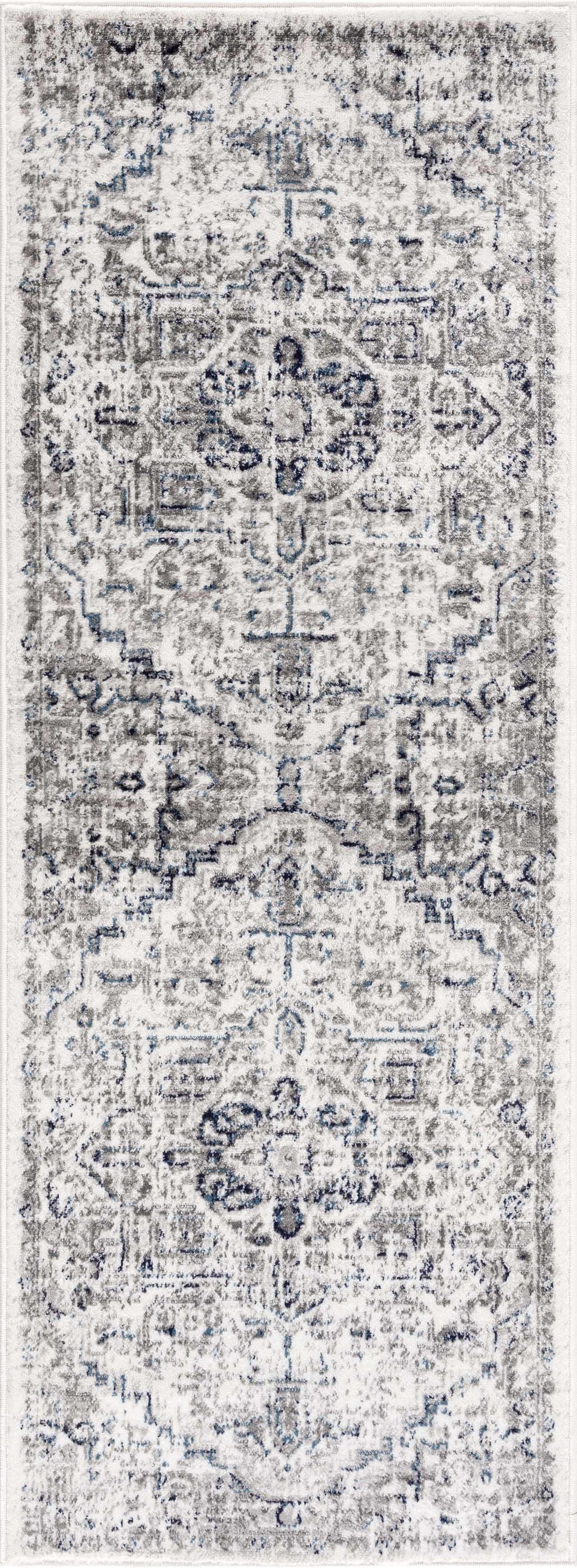 Buenaventura Cream & Navy Area Rug Hauteloom