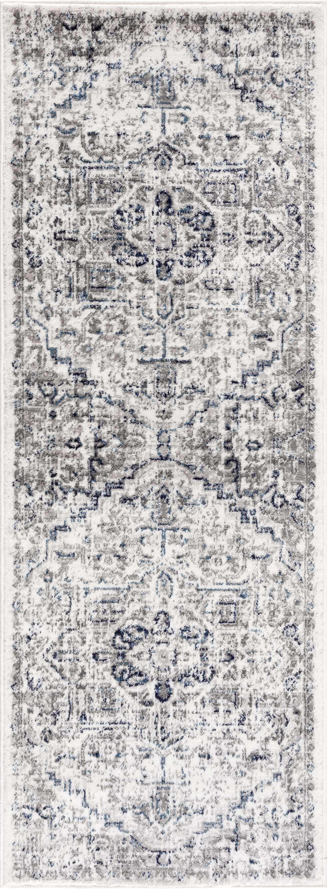Buenaventura Cream & Navy Area Rug Hauteloom