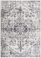 Buenaventura Cream & Navy Area Rug Hauteloom