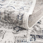 Buenaventura Cream & Navy Area Rug Hauteloom